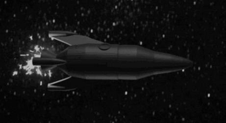 Outer Space Rocket Launch GIF
