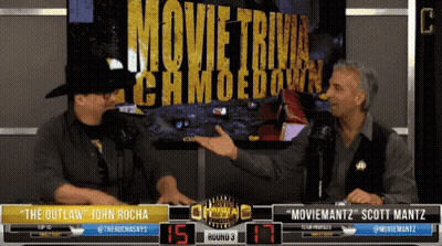 Outlaw John Rocha And Moviemantz Scott Mantz Playing Movie Trivia GIF