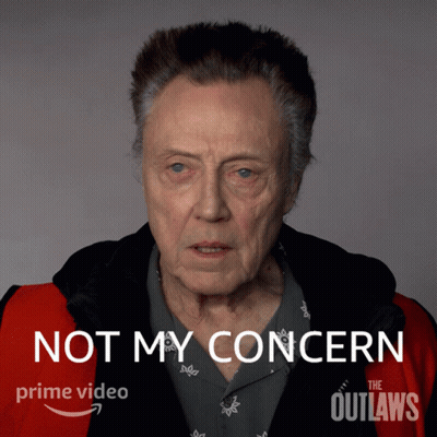 Outlaws Man In Red Jacket Saying Not My Concern GIF