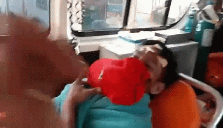 Over Dramatic Guy Riding Wambulance GIF