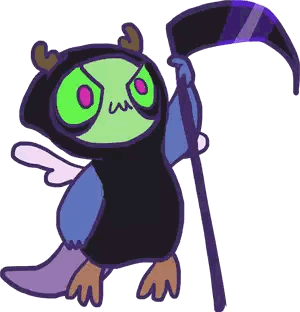 Owl Holding Scythe Sticker