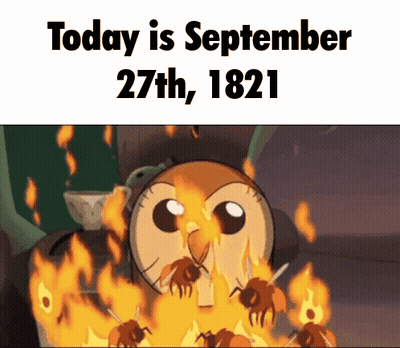 Owl Surrounded By Flames September 27 1821 GIF