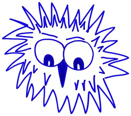Owl With Crown Of Lines Sticker