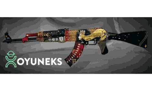 Oyuneks Rifle With Gold Hand Sticker