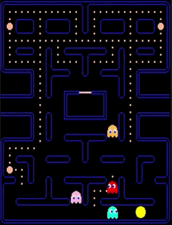 Pac Man Chased By Enemy GIF