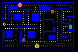 Pac Man Chasing While Eating Me Emoji GIF