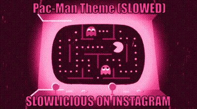 Pac-Man Theme Slowed Slowlicious On Instagram With A Pink Background GIF