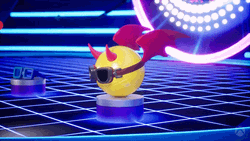 Pac Man With Horns And Wings GIF