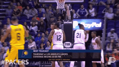 Pacers Playing Los Angeles Lakers Thursday 10:00 PM GIF