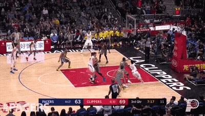 Pacers Vs Clippers Basketball Game GIF