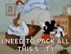 Packing Mickey Mouse GIF