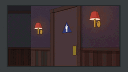 Pacman Goes Inside The Bathroom After Ralph Turn GIF