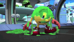 Pacman Removing The Slimes GIF