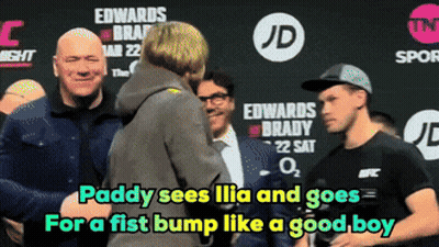 Paddy Fist Bumping Ilia GIF