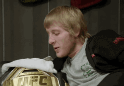 Paddy The Baddy With UFC Belt GIF