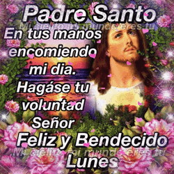 Padre Santo Feliz Lunes Bendecido GIF