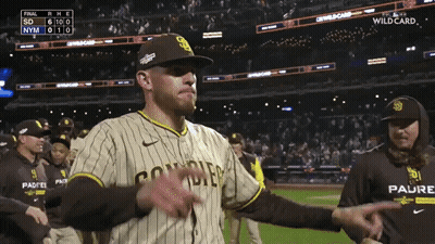 Padres Baseball Player Arms Outstretched GIF