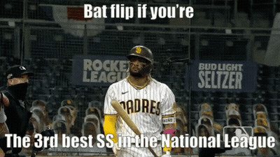 Padres Baseball Player Batting Bud Light Sign GIF