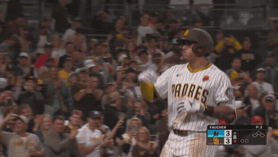 Padres Baseball Player Celebrating Home Run GIF