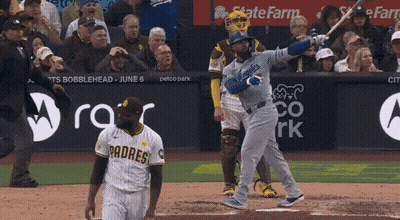 Padres Baseball Player Swinging GIF
