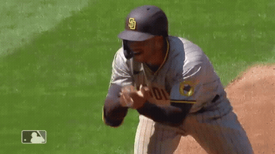 Padres Player Kneeling On Field GIF