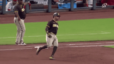 Padres Player Running To Home Plate GIF