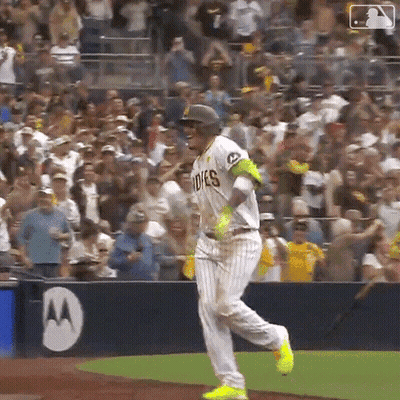 Padres Player Running To Home Plate GIF