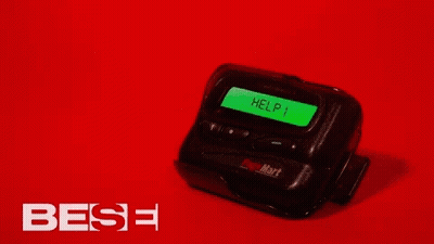 Paging Trotnet Bolyebags Device On Red Background GIF
