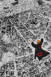 Pain Naruto Causing Destruction Manga GIF