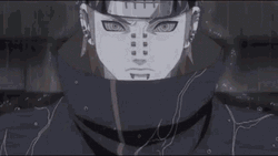 Pain Using Hand Seals During Naruto Fight GIF