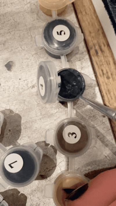 Paint Bottles With Numbers 1 2 3 4 GIF