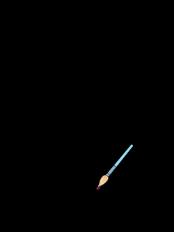 Paint Brush Gliding Coloring GIF