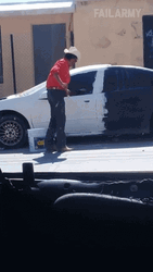 Paint Cowboy Black Car Funny Clip GIF