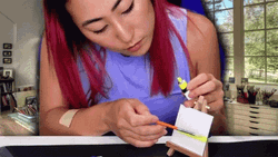 Paint Red Hair Miniature Canvas GIF