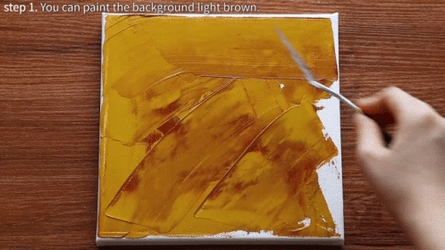 Paint Stroke Brown Color Spread  GIF