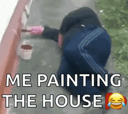 Paint Wall Lazy Man Lying Down  GIF