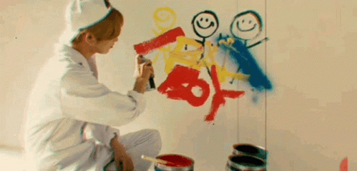 Paint Yung Bae Bad Boy MV KPop GIF