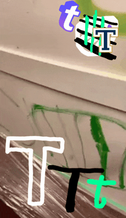 Painting Letter T On White Wall GIF