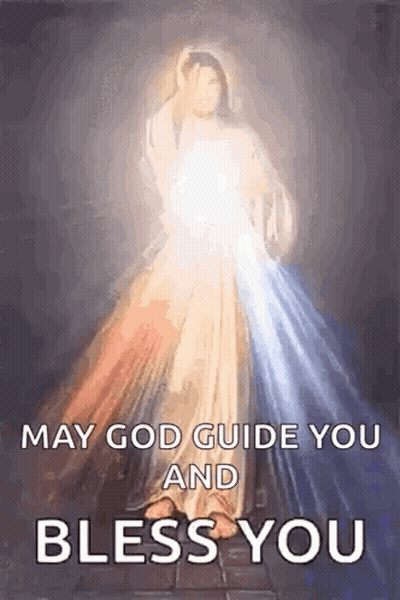 Painting Of Jesus May God Guide You And Bless You GIF
