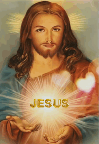 Painting Of Jesus With Jesus On Bottom GIF