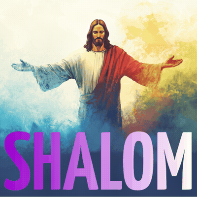 Painting Of Jesus With Shalom GIF
