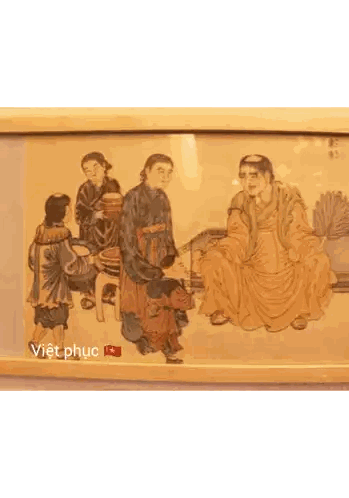 Painting Of People With Viet Phuc Sticker