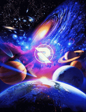 Painting Of Solar System With Letter R GIF