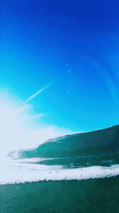 Painting Of Wave Breaking On Sunny Day GIF