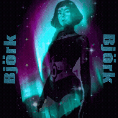 Painting Of Woman Named Bjork GIF