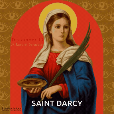 Painting Of Woman Named Saint Darcy GIF