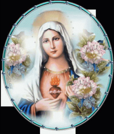 Painting Of Woman Surrounded By Flowers Gentle GIF