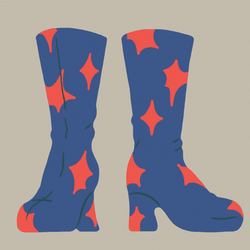 Pairs Of Boots With Different Designs GIF