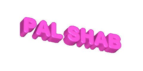 Pal Shab In Pink Letters Sticker