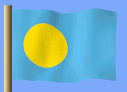 Palau Transparent Flag GIF